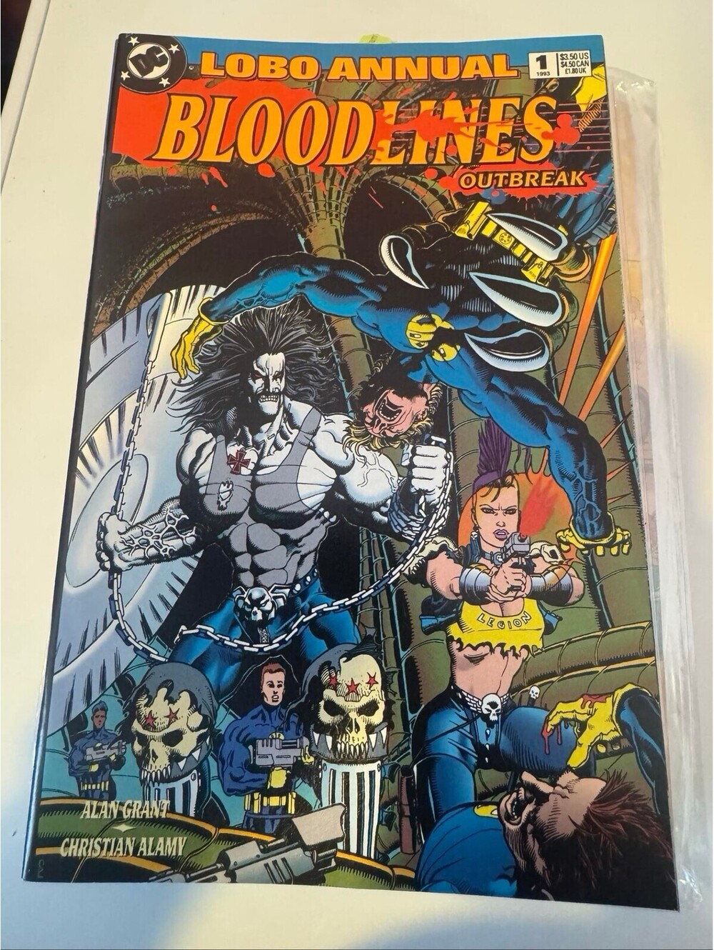 Lobo Annual #1 Bloodlines Outbreak 1993 DC Comics Alan Grant Christian Alamy